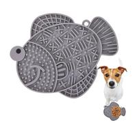 Lick Mat for Dogs, Lick Mat for Dogs, Lick Pads, Puppy Lick Mat, Fish Shape Lick Mat, Treat Toy for Dogs, Dog Lick Cushion with Suction Cup for Cat, Boredom, Large Dog, Bathing