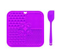 Lick Mats For Dogs, Silicone Slow Feeder With Suction Cups Concave-Convex Texture, For Healthy Eating Habits Daily Use Portable Purple