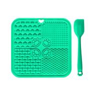 Lick Mats For Dogs, Silicone Slow Feeder With Suction Cups Concave-Convex Texture, For Healthy Eating Habits Daily Use Portable Dark Green