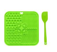 Lick Mats For Dogs, Silicone Slow Feeder With Suction Cups Concave-Convex Texture, For Healthy Eating Habits Daily Use Portable Grass Green