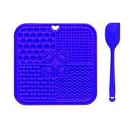 Lick Mats For Dogs, Silicone Slow Feeder With Suction Cups Concave-Convex Texture, For Healthy Eating Habits Daily Use Portable Royal Blue