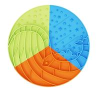 Lick Pad,Silicone Pet Food Dispenser - Anti Slip & Gulping Training Slow Feeder, 3-Color Whale, for Home Indoor Use for Small Large Dogs and Cats