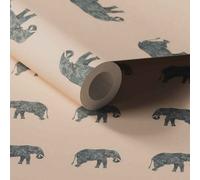 Lick Pink & Grey Animal 02 Textured Wallpaper