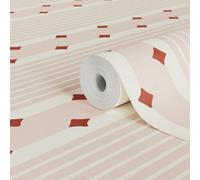 Lick Pink, Red & White Diamond 01 Textured Wallpaper