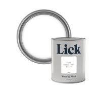 Lick Pure Brilliant White Gloss Metal & Wood Paint, 750Ml