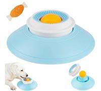 Lick Sphere, Dog Lick Sphere Slow Feeder, Pet Ball Shaped Liquid Food Slowly Interactive Toys, Diet Food Container, Pet Accessories Slow Bowls for Liquid & Semi Wet Foods (Yellow)