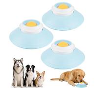 Lick Sphere Dogs, Interactive Licksphere for Dogs, Slow Feeding Lick Bowl Entertained Ball-In for Liquid Food, Non-slip Licking Bowl Enrichment Toys for Calming & Anxieties Relief (Yellow Ball * 3)