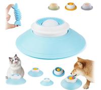 Lick Sphere for Dogs, Dog Lick Sphere Slow Feeder Bowl, Pet Ball Shaped Slowly Interactive Toys for Dogs and Cats, Pet Licksphere Easy to Clean,Non-Slip & Splash-Proof (Blue-White)