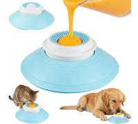 Lick Sphere for Dogs, Dog Licking Ball Bowl with Built-in Rotating Sphere & Suction Cup - Non-Slip Interactive Toy for Pet Cleanse Tongue Coating, Prevent Food Splattering Licksphere for Dogs (A)