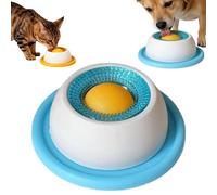 Lick Sphere for Dogs,Lick Sphere Canine Anxiety Bowl,Slow Feeder Bowl for Food Dispensing,Healthy Diet Food Container (Blue)