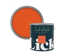 Lick Supreme Orange 01 Flat Matt Multi-Surface Emulsion Paint, 2.5L