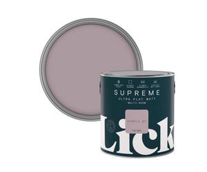 Lick Supreme Purple 01 Flat Matt Multi-Surface Emulsion Paint, 2.5L