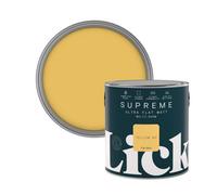 Lick Supreme Yellow 03 Flat Matt Multi-Surface Emulsion Paint, 2.5L