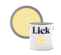 Lick Yellow 01 Eggshell Emulsion Paint, 2.5L