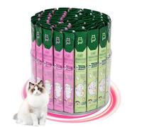 Lickable Cat Treats Organizer, Lazy Susan Acrylic Squeeze Up Cat Treats Storage Organizer with 4 Compartments