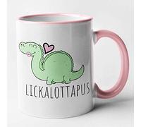 Lickalottapus Funny Lesbian Mug Lesbian Gift LGBT Mug - Hilarious Humorous Rude Valentines Day Anniversary Inappropriate Coffee Mug (Pink)
