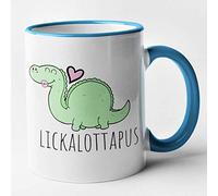 Lickalottapus Funny Lesbian Mug Lesbian Gift LGBT Mug - Hilarious Humorous Rude Valentines Day Anniversary Inappropriate Coffee Mug (Blue)