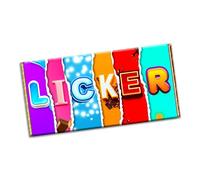 Licker Rude Funny Chocolate Bar Wrapper Gift Present For Birthday, Anniversary (#036) (with chocolate bar)