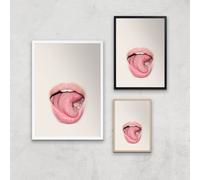 Lickety Lips Giclee Art Print - A3 - Black Frame