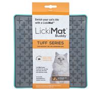 Lickimat Buddy Tuff Cat Turquoise, Cat Anti-Gobbling Mat, NEW