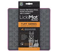 LickiMat Buddy Tuff Feeding Mat Purple 20X20Cm For Dogs - Dishwasher Safe