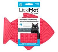 LickiMat Casper, Fish-Shaped Cat Slow Feeders for Feline Boredom and Anxiety Reduction; Perfect for Food, Treats and Anxiety Reduction, Pink