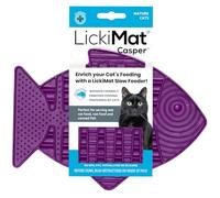 LickiMat Casper, Fish-Shaped Cat Slow Feeders for Feline Boredom and Anxiety Reduction; Perfect for Food, Treats and Anxiety Reduction, Purple