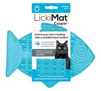 LickiMat Casper, Fish-Shaped Cat Slow Feeders for Feline Boredom and Anxiety Reduction; Perfect for Food, Treats and Anxiety Reduction, Turquoise