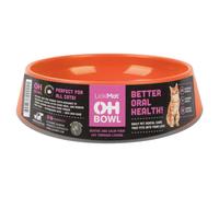 LickiMat Cat Feeding Bowl OH Bowl Orange, Anti-Slow Feeding Bowl