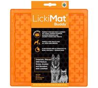LICKIMAT Classic Buddy, Dog Feeding Mat for Boredom and Anxiety Relief, Ideal for Food, Treats, Yoghurt or Peanut Butter, Dog Lick Mats, Fun Alternative to a Slow Feeder Bowl, Orange
