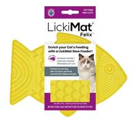 LickiMat Classic Felix Feeder for Cats - Colour : Yellow