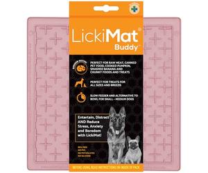 LickiMat Classic Pastel Colours Buddy, Dog Feeding Mat for Boredom & Anxiety Relief, Ideal for Food, Yoghurt or Peanut Butter, Lick Mats, Fun Alternative to Slow Feeder Bowl, Guava