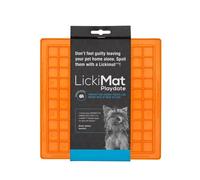 LickiMat Classic Playdate Treat Mat for Dogs Orange - 20cm x 20cm
