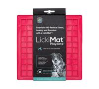 LickiMat Classic Playdate Treat Mat for Dogs Pink - 20cm x 20cm