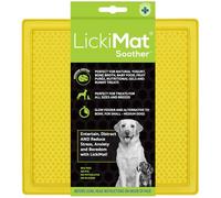 LickiMat Classic Soother, Dog Feeding Mat for Boredom and Anxiety Relief, Ideal for Food, Treats, Yoghurt or Peanut Butter, Lick Mats, Fun Alternative to a Slow Feeder Dog Bowl, Yellow