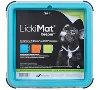 LickiMat Indoor Keeper Non Slip Lick Mat Holder for Dogs & Cats - Prevents Spills & Mess - Compatible with our Classic and Tuff slow feeder mats - Can Fits Up to (20x20cm) Lick Mats - Turquoise
