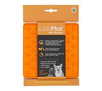 LickiMat Mini Classic Buddy Dog Food Mat, Dog Slow Feeder for Boredom & Anxiety Relief for Dogs, Perfect for Food, Treats, Yoghurt & Peanut Butter, Fun Alternative to a Slow Feeding Bowl, Orange