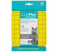 LickiMat Mini Classic Playdate Cat Food Mat, Cat Slow Feeder for Boredom & Anxiety Relief for Cats, Perfect for Food, Treats, Yoghurt & Peanut Butter, Fun Alternative to a Slow Feeding Bowl, Yellow