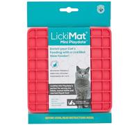 LickiMat Mini Classic Playdate Cat Food Mat, Cat Slow Feeder for Boredom & Anxiety Relief for Cats, Perfect for Food, Treats, Yoghurt & Peanut Butter, Fun Alternative to a Slow Feeding Bowl, Pink