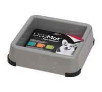 LickiMat Mini Keeper Bundle Holder 20X20Cm For Dogs - Gray, Dishwasher Safe