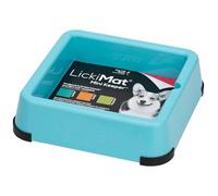 LickiMat Mini Keeper Non-Slip Holder for small Lick Mats - Designed for our Mini Classic & Tuff Slow Feeder mats for Dogs & Cats - Prevents Spills & Mess Can Fits Up to (15×15cm) Lick Mats - Turquoise