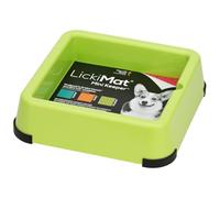LickiMat Mini Keeper Non-Slip Holder for small Lick Mats - Designed for our Mini Classic & Tuff Slow Feeder mats for Dogs & Cats - Prevents Spills & Mess Can Fits Up to (15×15cm) Lick Mats - Green