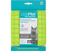 LickiMat Mini Playdate Cat Slow Feeder Green