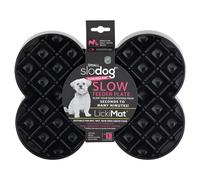 LickiMat Mini SloDog Black Anti-Splash Bowl For Dogs 25X19Cm, Freezer Safe
