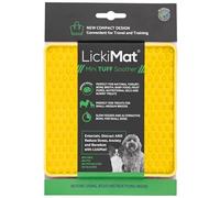 LickiMat Mini Tuff Soother Dog Food Mat, Dog Slow Feeder LickiMat, Boredom Anxiety Relief for Dogs, Perfect for Food, Treats, Yoghurt or Peanut Butter, Fun Alternative to a Dog Bowl, Yellow