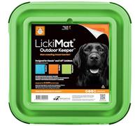 LickiMat Outdoor Keeper Non Slip Lick Mat Holder for Dogs & Cats - Prevents Spills & Mess - Compatible with our Classic and Tuff slow feeder mats - Can Fits Up to (20x20cm) Lick Mats - Green