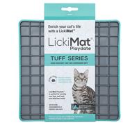 LickiMat Playdate Tuff Cat Feeding Mat 20x20cm Turquoise For Cat Food