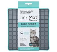 Lickimat Playdate Tuff Cat Turquoise, Anti-Gobbling Mat, New