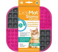 LickiMat Slomo Combo Slow Feeder for Cats Pink - 20cm x 20cm