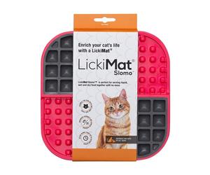 LickiMat Slomo Combo Slow Feeder for Cats Pink - 20cm x 20cm